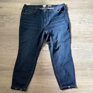 True Craft Dark Blue High-Rise Skinny Jeans, Size 20W